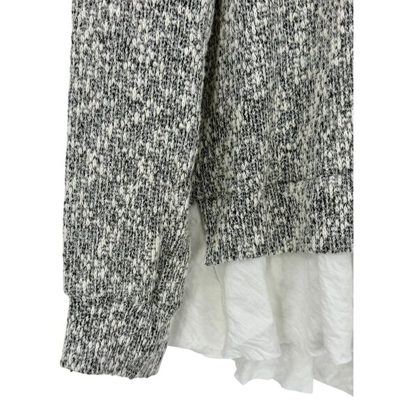 Anthropologie X Clu Willoughby Shimmer Knit Ruffle Hem Bow Back L/S Top - Picture 12 of 16